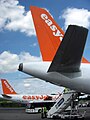 Tailplane of an easyJet Airbus A319