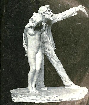 Statue entitled "The White Slave"