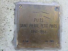 « Puits Saint-Pierre petit puits, 1861-1955 ».