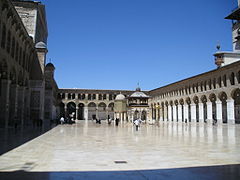 La mosquée des Omeyyades à Damas.