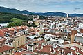 Parte del parque Dalmau, Fábrica Llobet Guri. Más al fondo ya edificios del Pueblo Nuevo.