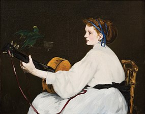 La Joueuse de guitare (vers 1866), Farmington, Hill–Stead Museum (en).