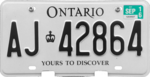 Номерной знак Онтарио 2011 AJ♔42864 Commercial.png