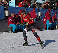 Signe Miķelsone beim Mixed-Staffel-Wettbewerb