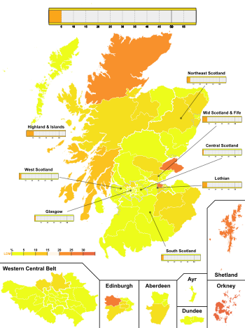 2021 Scottish Parliament election, Liberal Democrat regional party list vote.svg