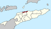 Mapa do município de Díli.