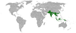 Distribución de Acacia catechu