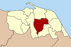Localização do Distrito de Panare na província de Pattani