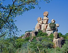 Stenformation i Matobo nationalpark.