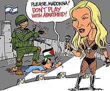 A political cartoon by Brazilian cartoonist Carlos Latuff inspired in the protests against the announcement of her performance at the Eurovision Song Contest 2019 By Carlos Latuff.jpg