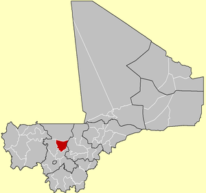 Location of Banamba Cercle in Mali