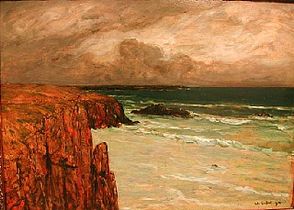 Charles Cottet's "Paysage marin en Bretagne". A 1912 painting.