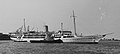 היאכטה הנשיאותית המצרית מביאה את סאדאת לנמל חיפה ספטמבר 1979.