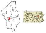 Расположение Блумсберга в округе Колумбия, штат Пенсильвания.