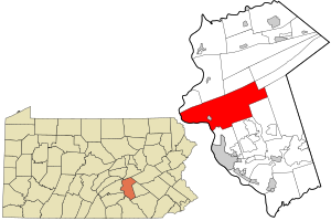 Location in Dauphin County and state of Pennsylvania