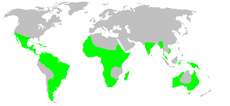 Mapa rozšíření vrhačovitých