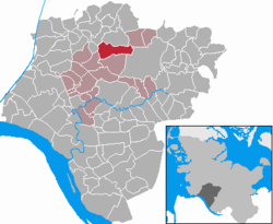 Elhelyezkedése Schleswig-Holstein térképén