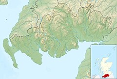 Map of Scotland showing Carrutherstown close to the southern coast of Dumfries and Galloway