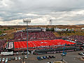 Eastern Washington's Roos Field has a distinctive bright red color.