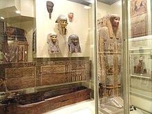 The Gallery of Africa: Egypt includes a number of cartonnages. Egyptian collection - Royal Ontario Museum - DSC09738.JPG