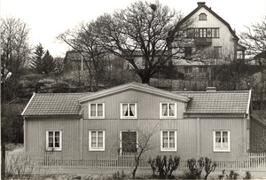 Ekholzska gården fotograferad år 1966 i samband med en bebyggelseinventering av stadsdelen Blekan.