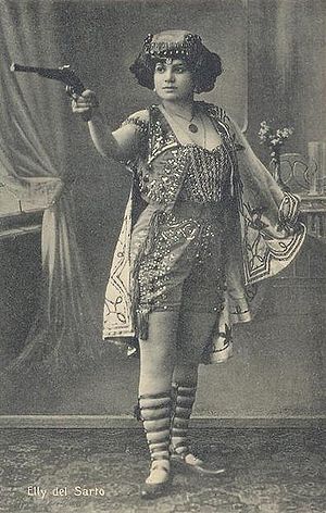 Elly del Sarto; from a c. 1910 postcard.