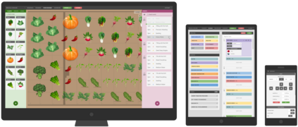 FarmBot Genesis Web App on different devices.