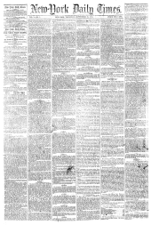 The first issue of the New-York Daily Times on September 18, 1851 First NYTimes frontpage (1851-9-18).png