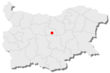 Karte von Bulgarien, Position von Gabrowo hervorgehoben