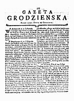 Драбніца для Gazeta Grodzieńska