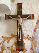 A crucifix, considered in Christian tradition as a defense against demons.
