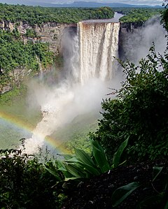 Kaieteur Falls in Guyana. Guyana is noted for it's natural features.