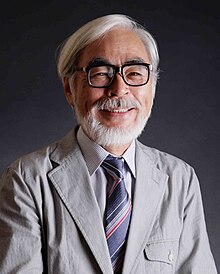 A photograph of Hayao Miyazaki in 2012