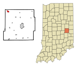 Location of Middletown in the state of Indiana