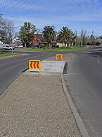 A pedestrian refuge in Wagga Wagga, Australia Ivan Jack Drive traffic island.jpg