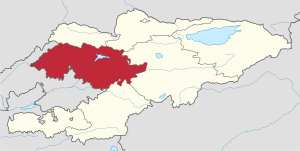 Джалал-Абадская область на карте
