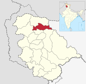 Positionskarte des Distrikts Ganderbal