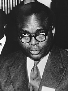 Jean Bolikango at the Belgo-Congolese Round Table Conference, 1960.