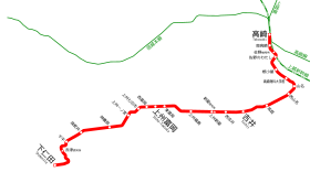 Voir la carte de la ligne.