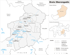 Karte von Oberengadin