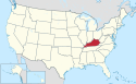 Location map of Kentucky.