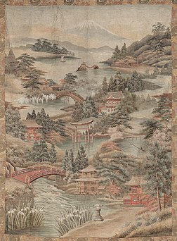 Composition imaginaire en soie du Japon de l'ère Meiji (collection de Nasser David Khalili). (définition réelle 10 485 × 14 223)