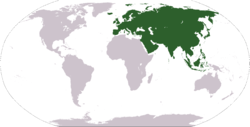 Carte de localisation de l'Eurasie.