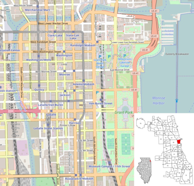 Location map United States Chicago Loop