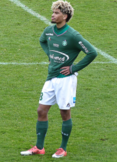 Photographie de Mahdi Camara en mars 2018 avec l'équipe réserve de l'ASSE.