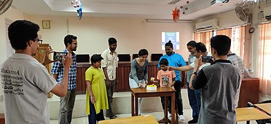 Malayalam wiki birthday cake cutting