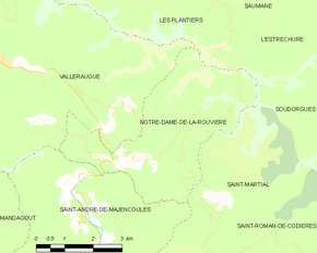 Poziția localității Notre-Dame-de-la-Rouvière