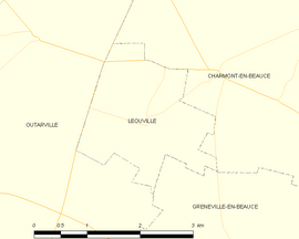 Mapa obce Léouville