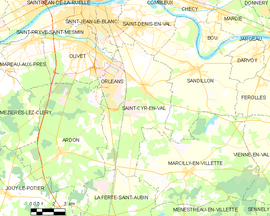 Mapa obce Saint-Cyr-en-Val