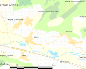 Poziția localității Reuil